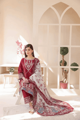3 Piece – Embroidered Cotton Suit # 22
