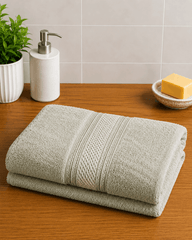 Corded Panel Border Hand Towel (Pack of 2)