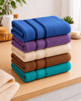 Cotton Hand Towel Nordic Border Set of 2