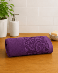 Jauqard Dyed Cotton Hand Towel (Pack of 2)