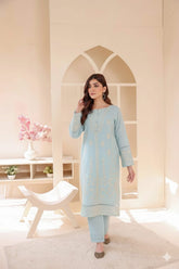 2 Piece – Embroidered Cotton Suit # 35