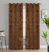 Texture Velvet Curtains Pack of 2 Design # 076