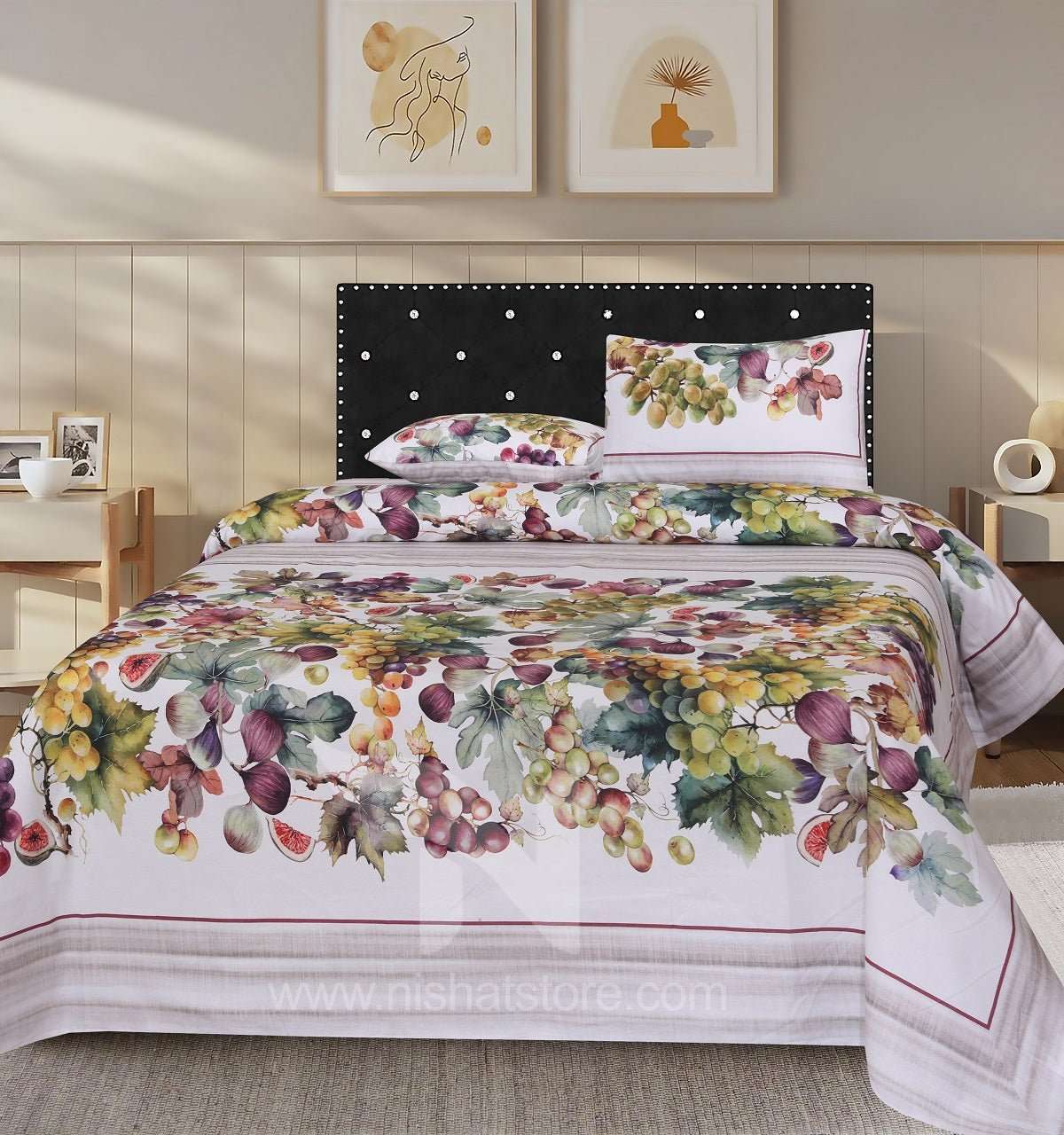 Double Bed Sheet Design NC - D 3757 - Nishat Creative Store