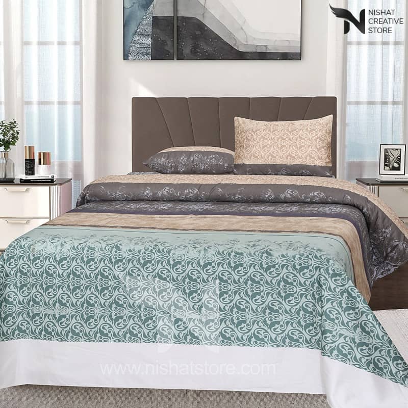 Double Bed Sheet Design NC - S 3358 - Nishat Creative Store