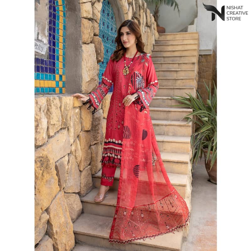 Embroidered Pallu Series MI Vol 012 '23 D#03 - Nishat Creative Store