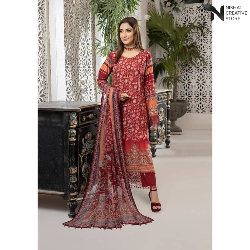 Embroidered Viscose BLOSM Vol 022 ,23 D# 01 - Nishat Creative Store