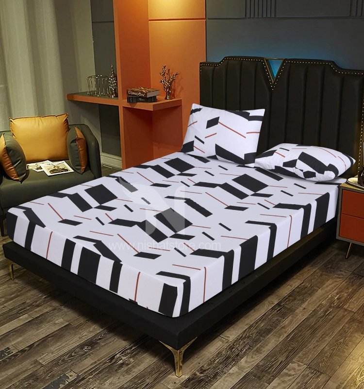 Fitted Double Bed Sheet DS# 232 - Nishat Creative Store