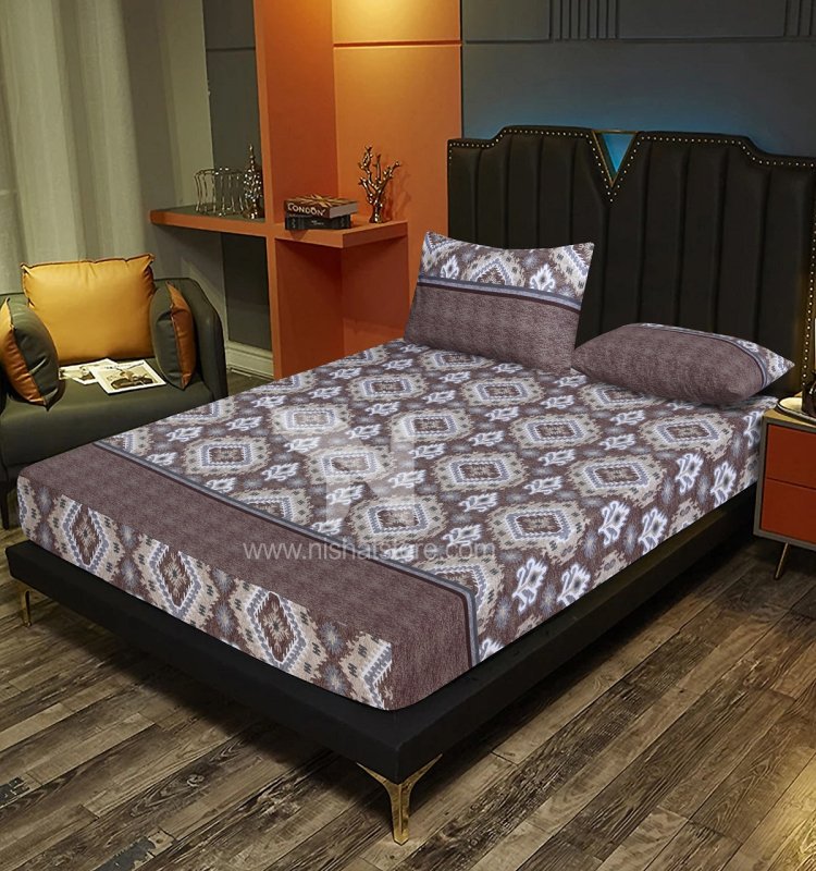 Fitted Double Bed Sheet DS# 236 - Nishat Creative Store