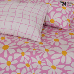 Floral Reversible Cotton Quilt Cover Set 6 Pcs Designs 182 - Nishat Creative Store