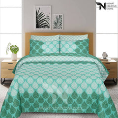 Floral Reversible Cotton Quilt Cover Set 6 Pcs Designs 183 - Nishat Creative Store