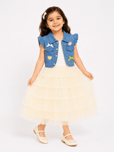 Girls Denim Jacket Frock