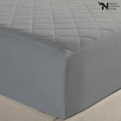 Gray Quilted Waterproof Mattress Protector - Nishat Creative Store
