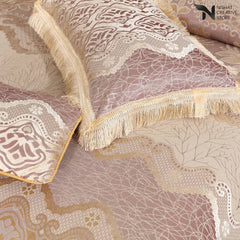Heavy Palachi & Leather Bed Sheet Set – 4 Pcs Design Code 522 - Nishat Creative Store