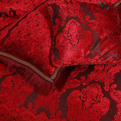 Heavy Palachi & Leather Bed Sheet Set – 4 Pcs Design Code 526 - Nishat Creative Store