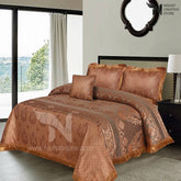 Heavy Palachi & Leather Bed Sheet Set 4 Pcs Design Code 530 Fancy