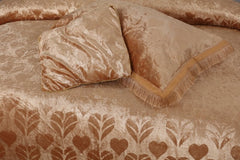 Heavy Palachi & Leather Bed Sheet Set – 4 Pcs Design Code 552 - Nishat Creative Store