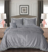 Heavy Palachi & Leather Bed Sheet Set – 4 Pcs Design Code 553 - Nishat Creative Store