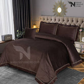 Heavy Velvet & Leather Bed Sheet Set – 4 Pcs Design Code 538 - Nishat Creative Store