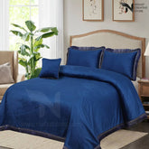 Heavy Velvet & Leather Bed Sheet Set – 4 Pcs Design Code 540 - Nishat Creative Store
