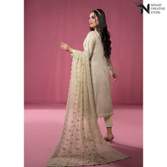 Premium Embroidered Slub Lawn Buani Vol 99 ,23 D# 06 - Nishat Creative Store