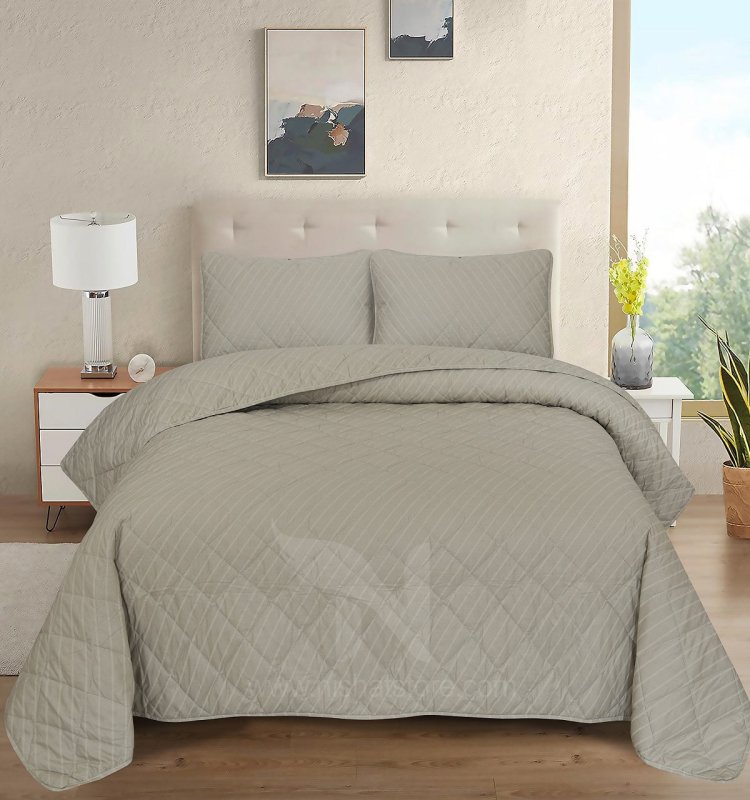 Quilted Bed Spread 3 PCS Design Code 111 - Nishat Creative Store