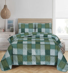 Quilted Bed Spread 3 PCS Design Code 113 - Nishat Creative Store