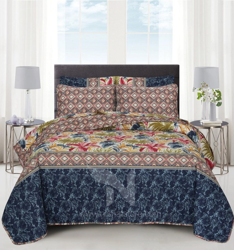 Quilted Comforter Set 6 Pcs Design 876 - Nishat Creative Store