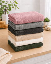 Premium Cotton Bath Towel with Waffle Border