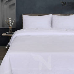 Self Stripe Cotton Quilt Cover Set 8 Pcs Designs 176 - Nishat Creative Store