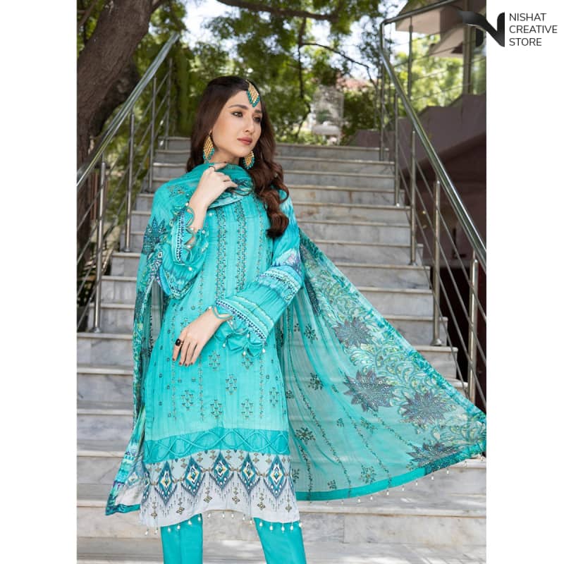 SEQUINS Embroidered JAAL MI Vol 011 '23 D#02 - Nishat Creative Store