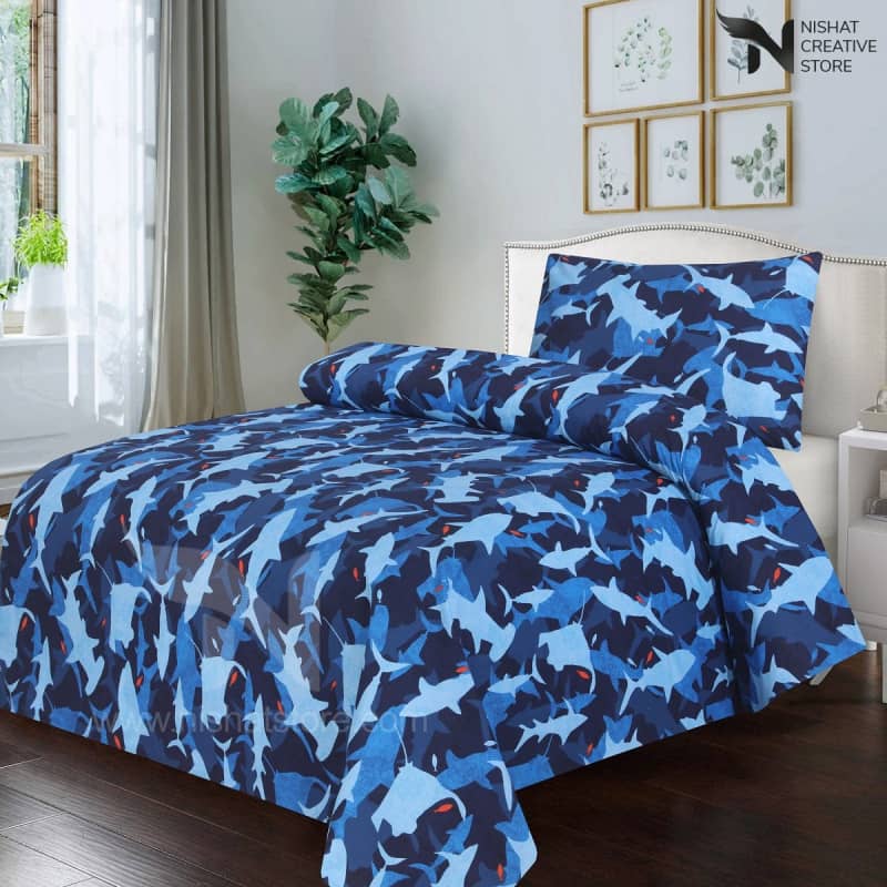 Single Bed Sheet Design 471 - Nishat Creative Store