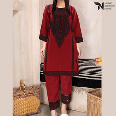 STITCHED 2pc cotton lawn suit D#02 - Nishat Creative Store