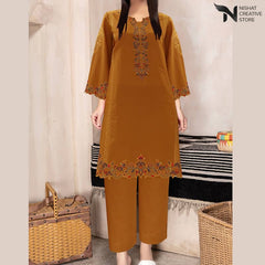 STITCHED 2pc cotton lawn suit D#03 - Nishat Creative Store