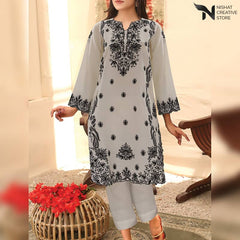 STITCHED 2pc cotton lawn suit D#08 - Nishat Creative Store