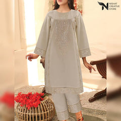 STITCHED 2pc cotton lawn suit D#10 - Nishat Creative Store