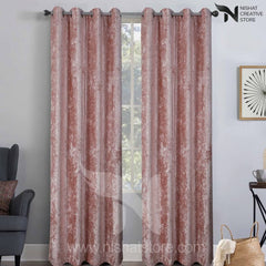 Texture Velvet Curtains Pack of 2 Design 037 - Nishat Creative Store