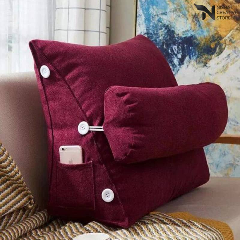 Triangular Back Support Cushion / Pillow D# 8 - Nishat Creative Store