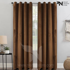 Velvet Curtains Pack of 2 Plain Design 029 - Nishat Creative Store