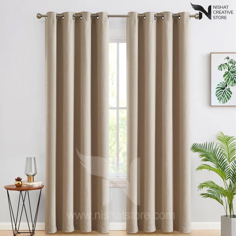 Velvet Curtains Pack of 2 Plain Design 054 - Nishat Creative Store