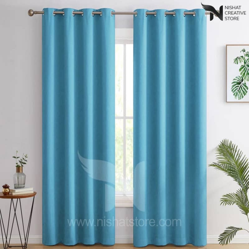 Velvet Curtains Pack of 2 Plain Design 055 - Nishat Creative Store