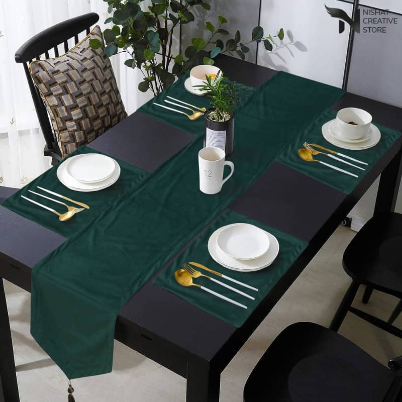 Velvet Table Runner Set NC 124 - Nishat Creative Store