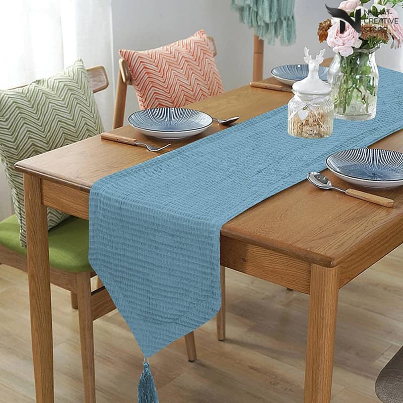 Waffle Cotton Table Runner Set NC 133 - Nishat Creative Store