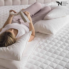 White Quilted Waterproof Mattress Protector - Nishat Creative Store
