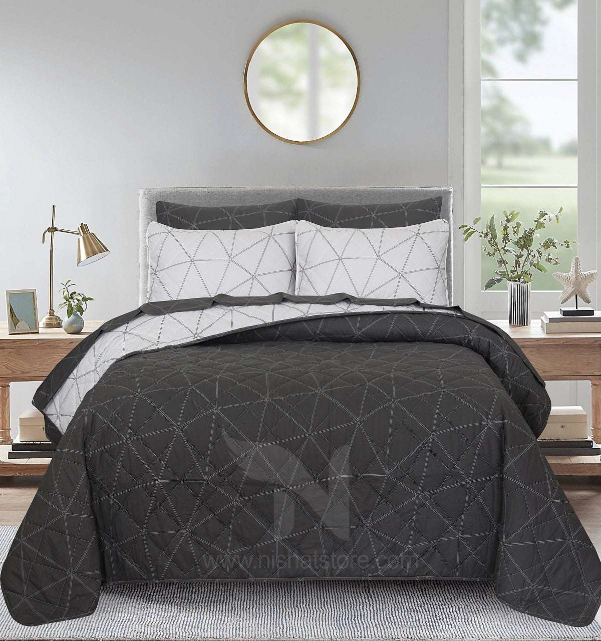 Quilted Comforter Set 6 Pcs Design 907