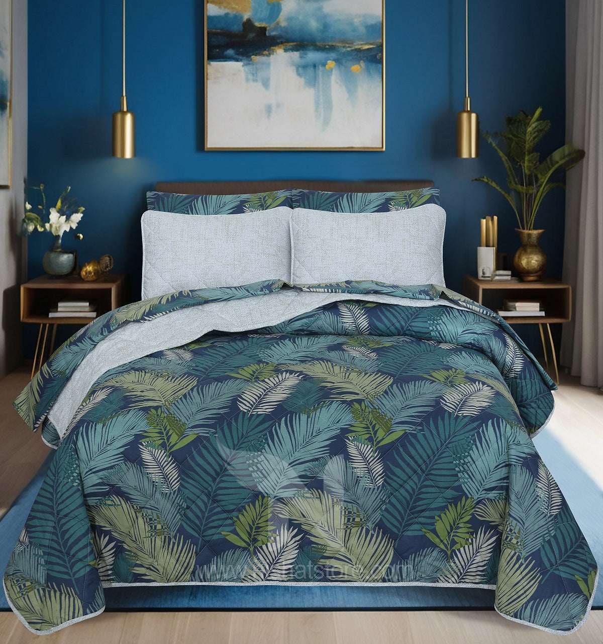 Quilted Comforter Set 6 Pcs Design 979