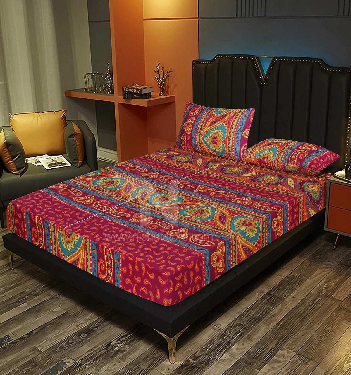 Fitted Double Bed Sheet DS# 295