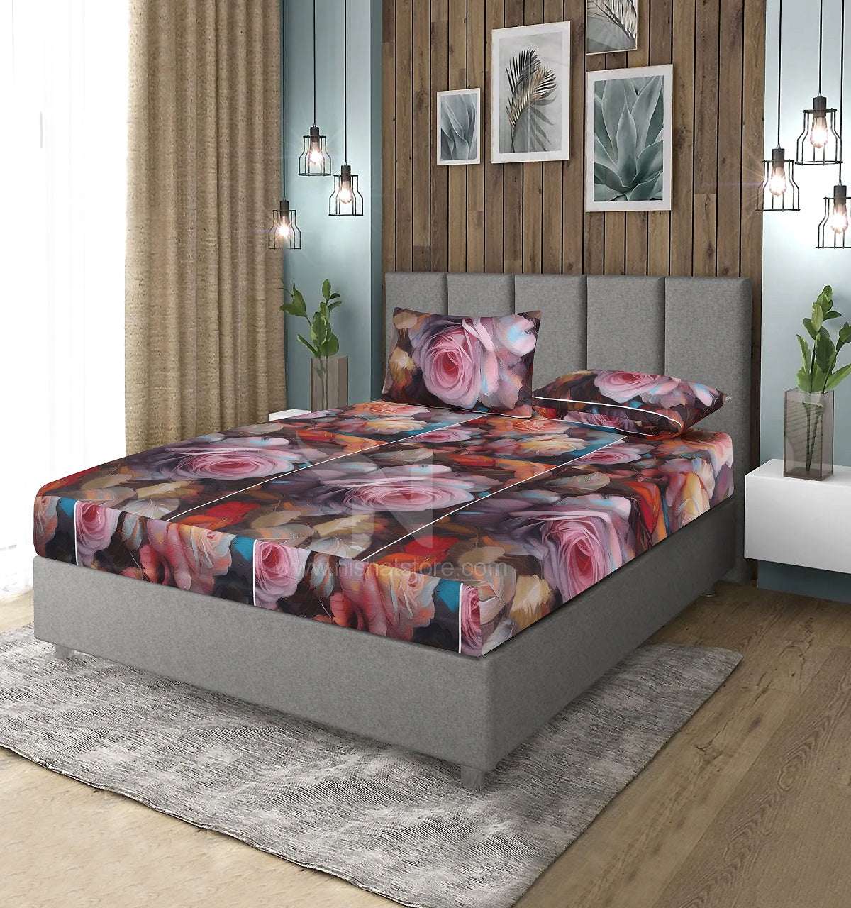 Fitted Double Bed Sheet DS# 386