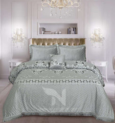 Palachi Velvet & Leather Bed Sheet Set – 4 Pcs Design Code 566