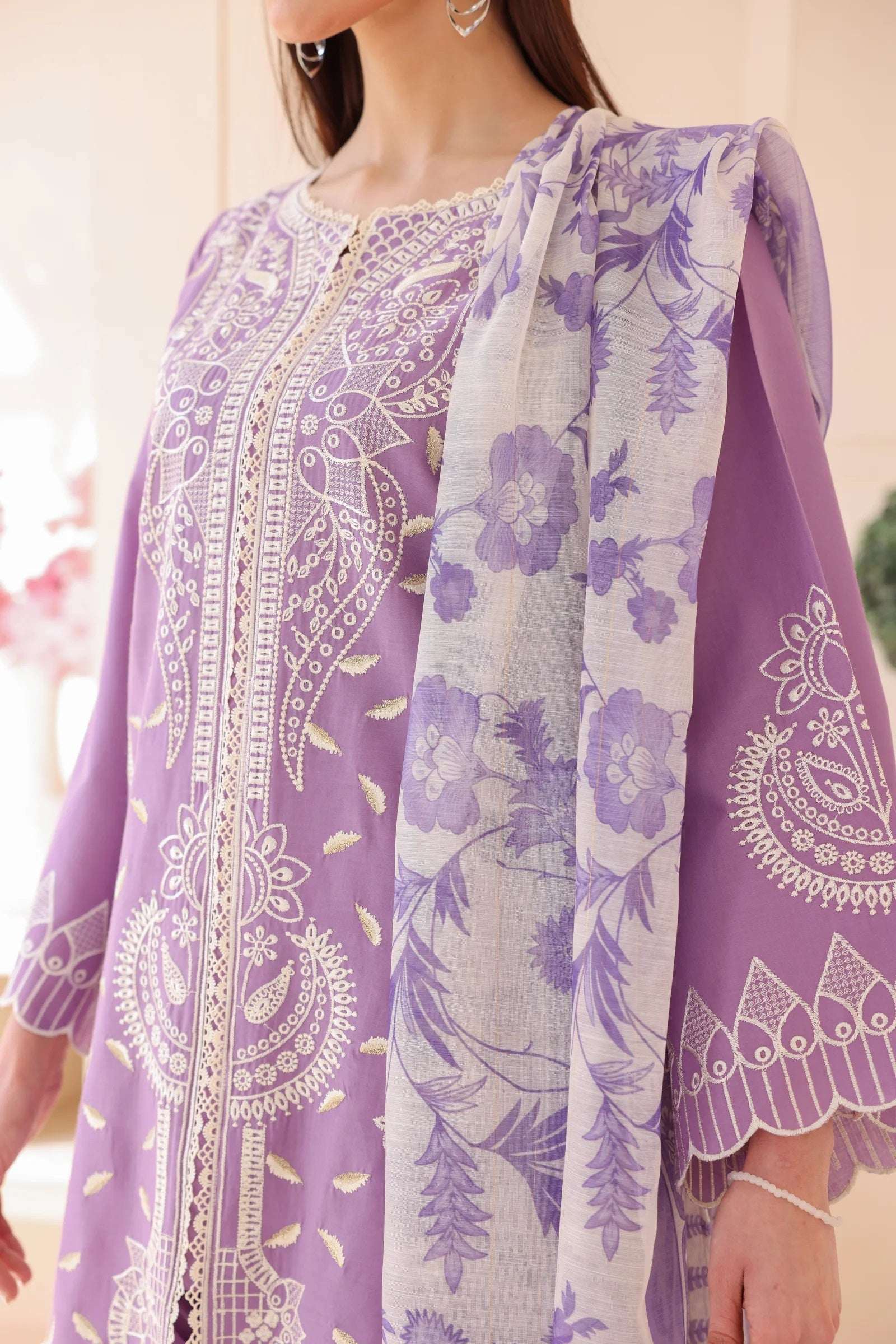 3 Piece – Embroidered Cotton Suit # 12