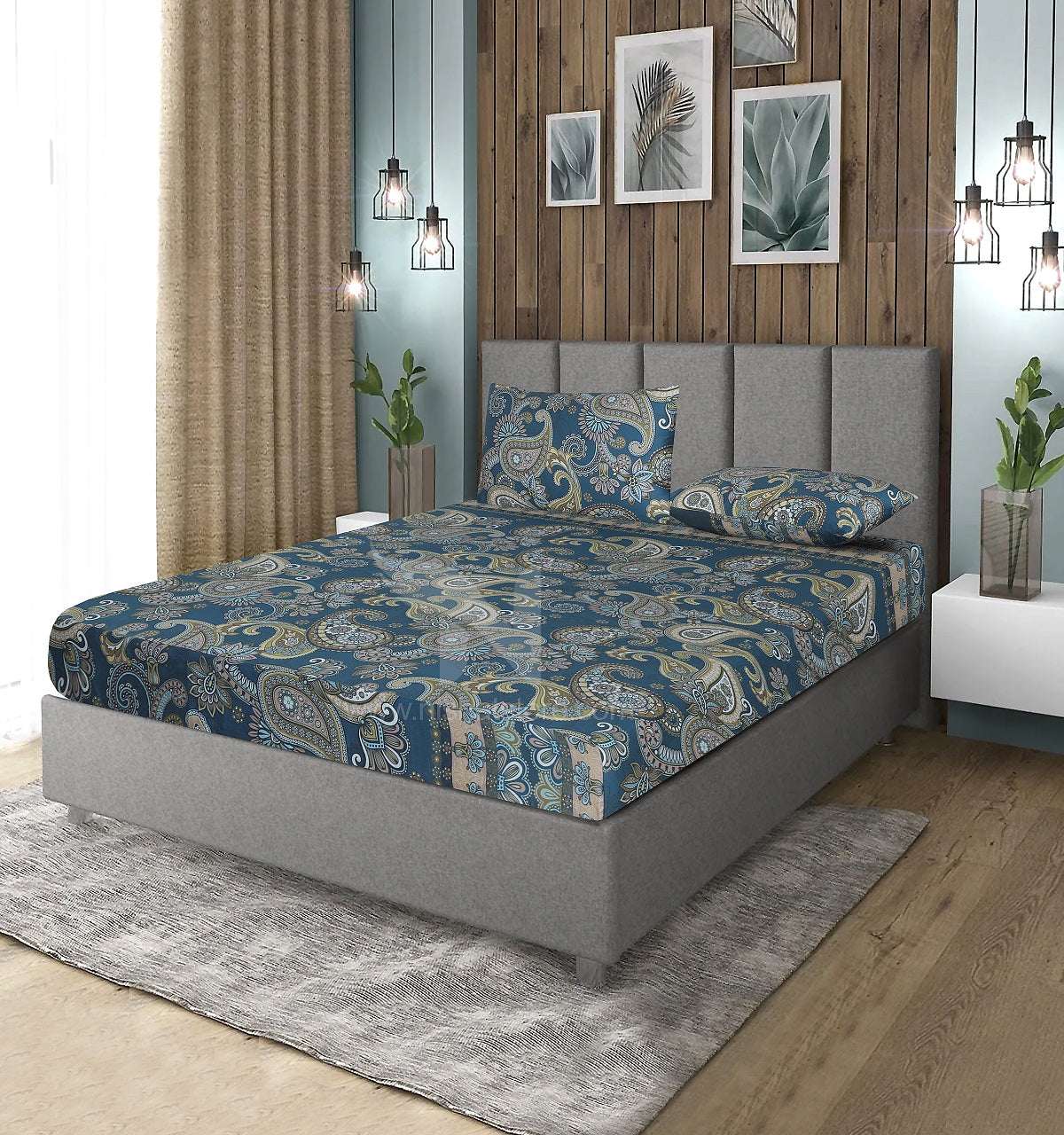 Fitted Double Bed Sheet DS# 387